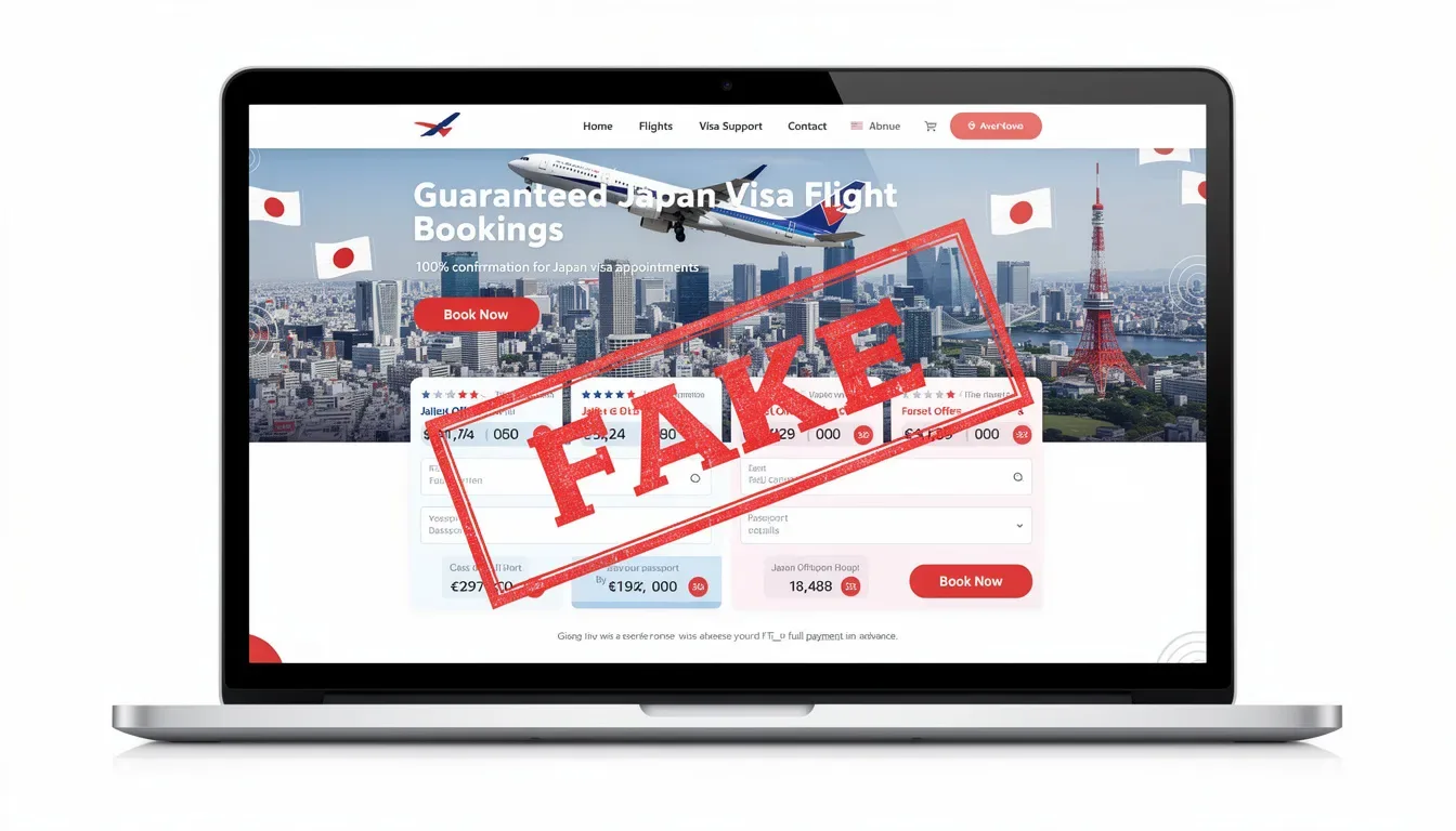 Fake Booking Websites Targeting Japan Visa Applicants